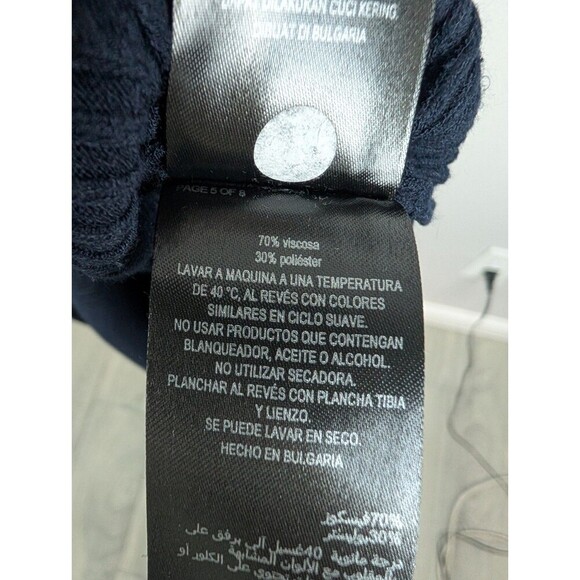 Ted Baker Navy Blue Knit Dress Sz M Collared Preppy Nautical Quiet Fashion 155 - Picture 8 of 10